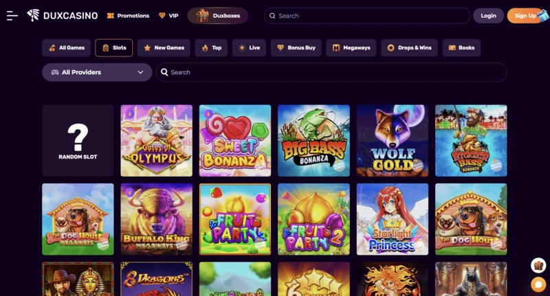 Spellen bij Dux Casino